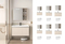 New Design Beautiful Bathroom Furniture Washbasin Cabinet with Ceramic Basin New Color PVC Bathroom Vanity