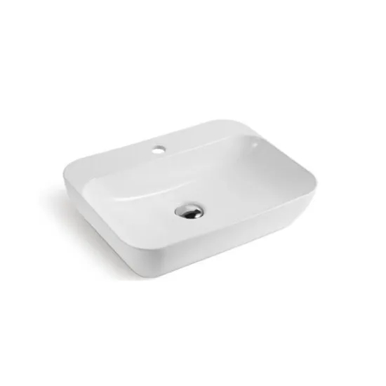 Sanitary Ware Ceramic Bathroom Fashion Wash Basin Rectangular Countertop Sink