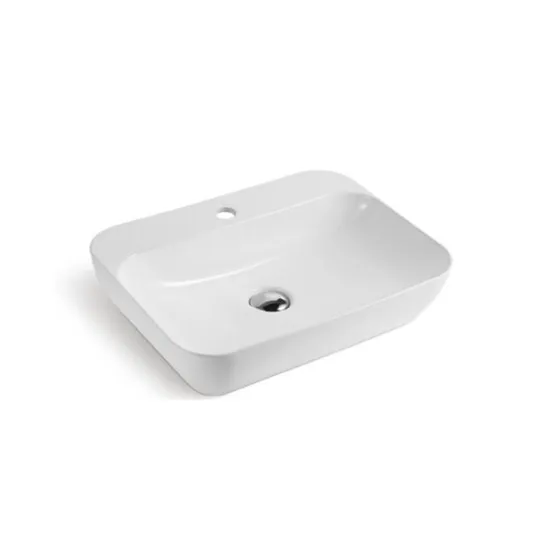 Sanitary Ware Ceramic Bathroom Fashion Wash Basin Rectangular Countertop Sink