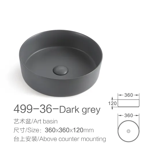 New Product High Fashion Ceramic Round Vessel Bathroom Sink/Porcelain Wash Basin/Above Counter Wash Basin/Art Basin