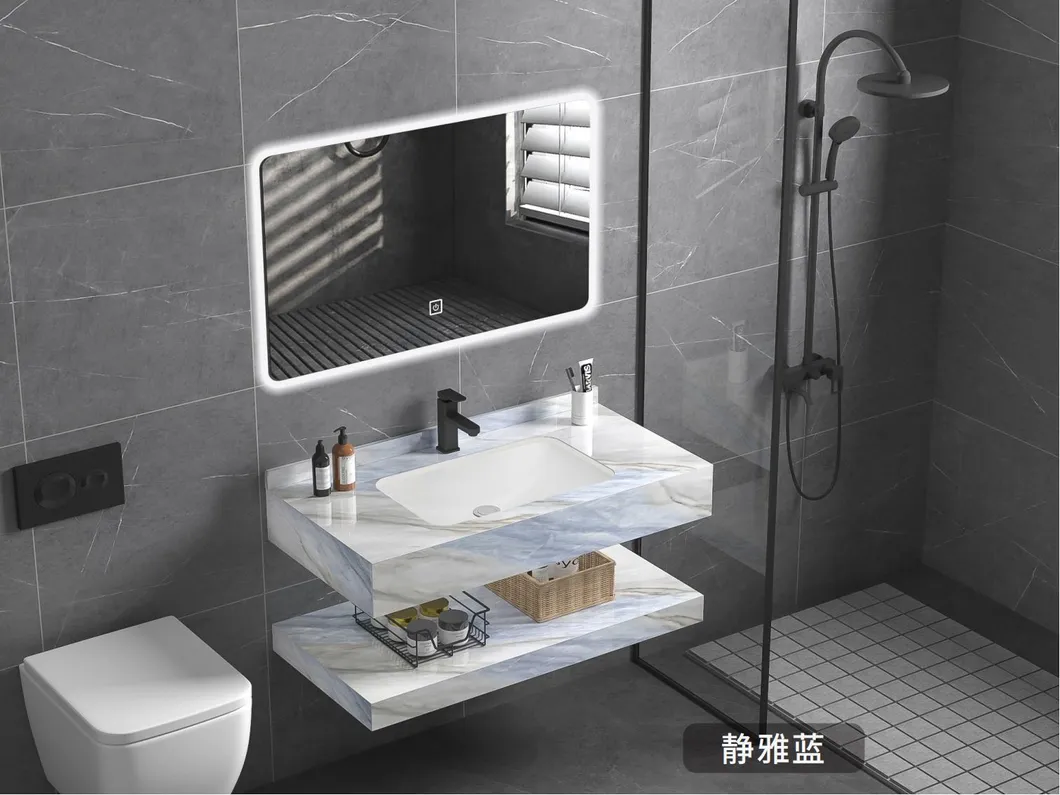 Customized LED Smart Mirror Customized Size Color Basin Bathroom Vanity Cabinet