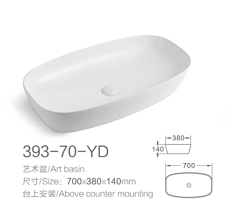 China Wholesale Sanitaryware Art Wash Sink Sanitary Ware Ceramic Bathroom Basin