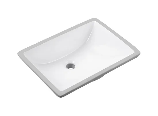 18′′ X 13′′ Vessel Sinks Rectangle Undermount Sink Modern White Ceramic Vanity Vessel Sink with Overflow