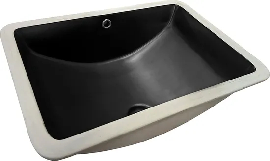Sanitary Ware Fashion Ceramic Black Undermount Sink Marble Vanity Basin