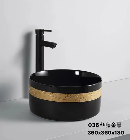 Bathroom Cloakroom Porcelain Ceramic Vanity Durable Counter Top Lavatory Vitreous China Tabletop Art Basin Vessel Sink