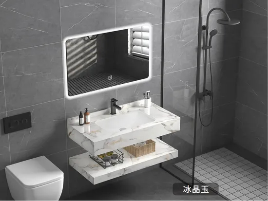 Rock Plate Ceramic Wash Basin Bathroom Vanity Bathroom Mirror Cabinet/Storage Cabinet