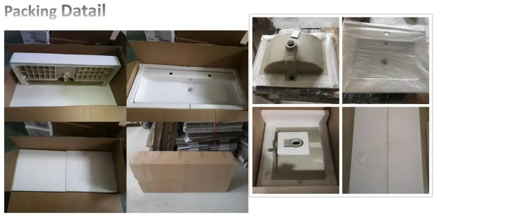 Sanitary Ware Ceramic Bathroom Fashion Wash Basin Rectangular Countertop Sink