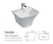 Sanitary Ware Bathroom Ceramic Sink Wall Hung Lavabo Wash Basin