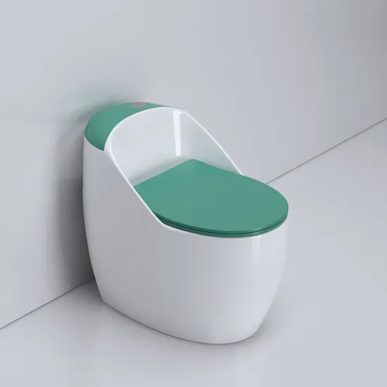 New Arrival Sanitary Ware Green Bathroom Space Saving Waste Trap One Piece Ceramic Toilet Wc Flush Toilets