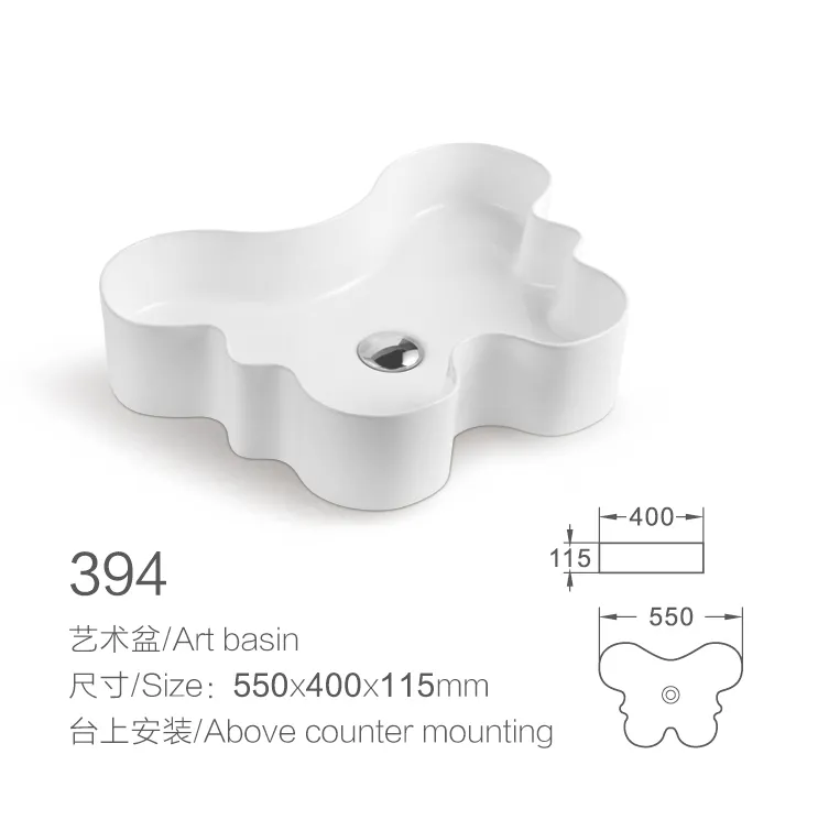China Wholesale Sanitaryware Art Wash Sink Sanitary Ware Ceramic Bathroom Basin