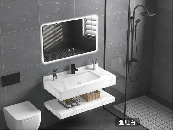 American Modern Wall Mounted LED Lighted Mirror Bathroom Vanity Cabinet