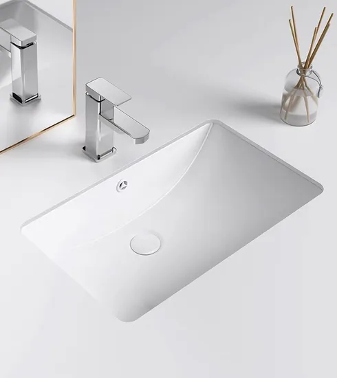 Modern White Ceramic Bathroom Cabinet Basin Pedestal Sink with Cupc Certification