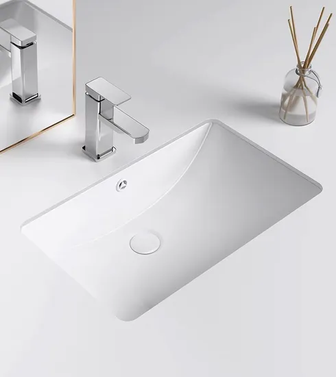 Modern White Ceramic Bathroom Cabinet Basin Pedestal Sink with Cupc Certification