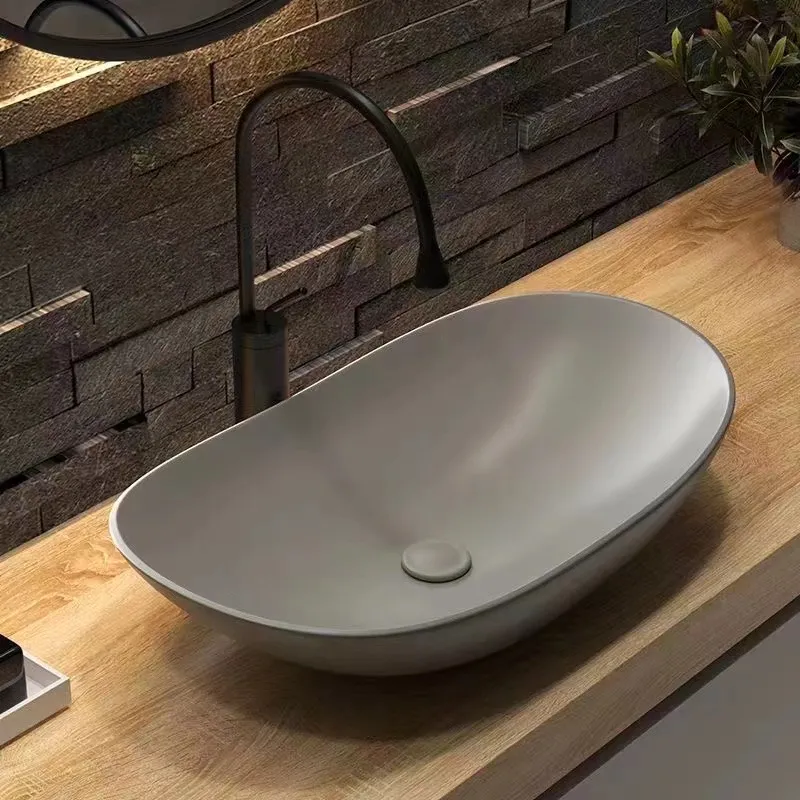 Bathroom Sink Washbasin Glossy High Quality Bathroom Ceramic Modern CE Cupc Art Basin Counter Top Basin