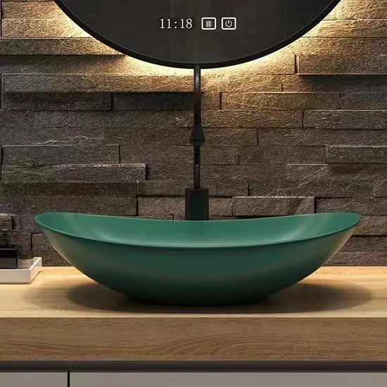 Bathroom Sink Washbasin Glossy High Quality Bathroom Ceramic Modern CE Cupc Art Basin Counter Top Basin