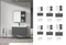 New Design Beautiful Bathroom Furniture Washbasin Cabinet with Ceramic Basin New Color PVC Bathroom Vanity