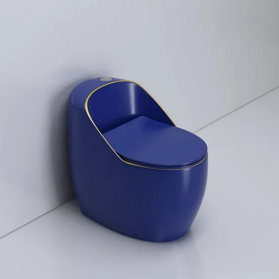 Sanitary Ware Ceramic Shape Gold Toilet Portable Green Toilet Siphonic Jet Flushing Toilet Bowl Saving Water Bathroom One Piece Toilet