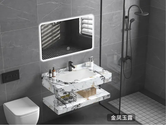 American Modern Wall Mounted LED Lighted Mirror Bathroom Vanity Cabinet