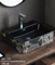 Rectangle Round Gold Wash Above Counter Home Hotel Restaurant Washroom Bathroom Sinks