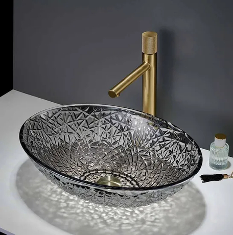 Modern China Wholesale Bathroom Furniture Sanitary Ware Glass Bowl Vessel Wash Basin Sink