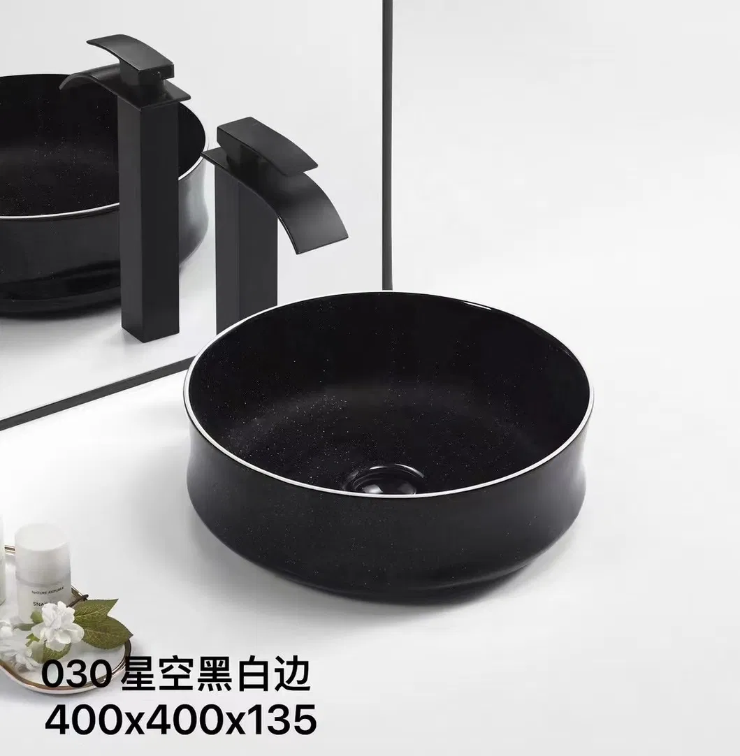 Sanitary Ware Bathroom Pedestal Art Sink Freestanding Wash Basin