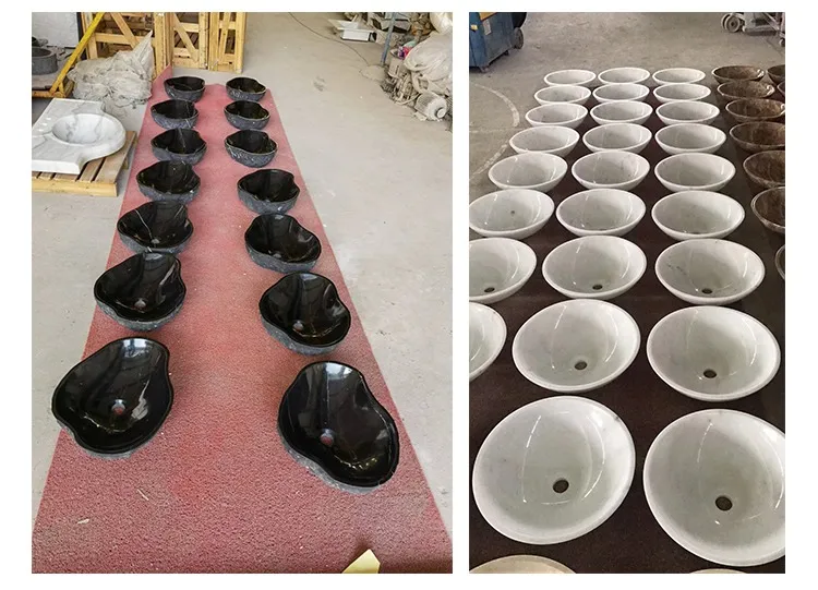 Different Stone Basin Vessel Bathroom Counter Top Marble Sink
