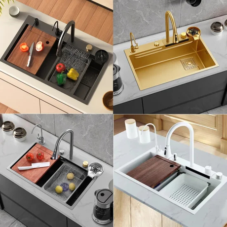 Home Kitchen SUS304 Stainless Steel Handmade Single Bowls Kitchen Sink