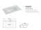 Ceramic Lavatory Wash Basin Rectangle Undermount Thin Edge Vanity Top Single Cabinet Bathroom Sink Wash Basin