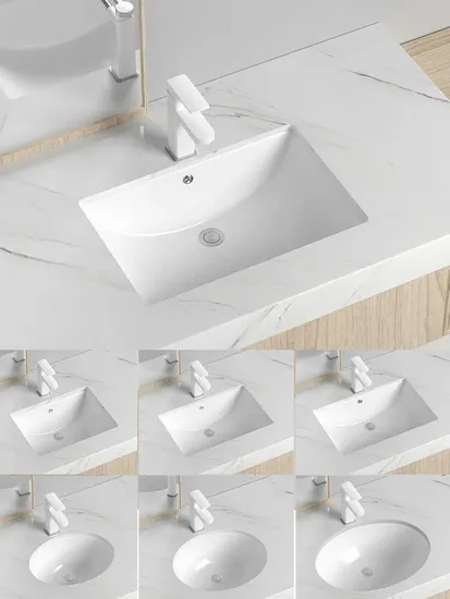 Popular Design Sanitaryware Ceramic Washbasin Vanity Bathroom Economic Sink Discount