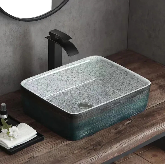Chinese Wholesale Hot Sale Color Ceramic Counter Top Bathroom Basin Sink