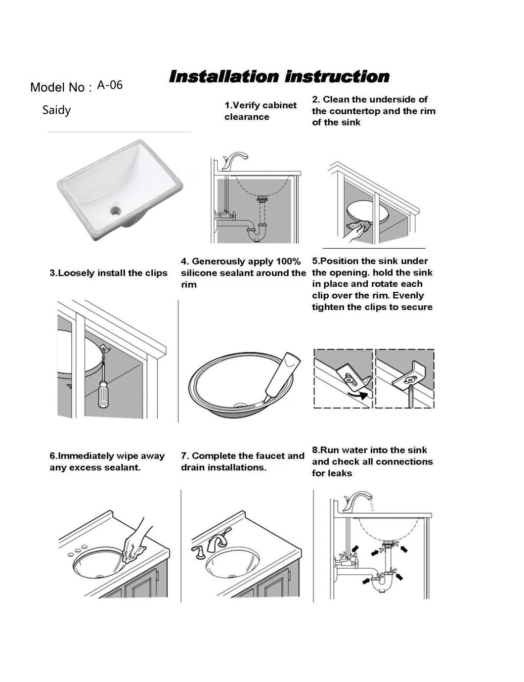 16X11&quot; Undermount Ceramic Lavatory Basin with Cupc Certification