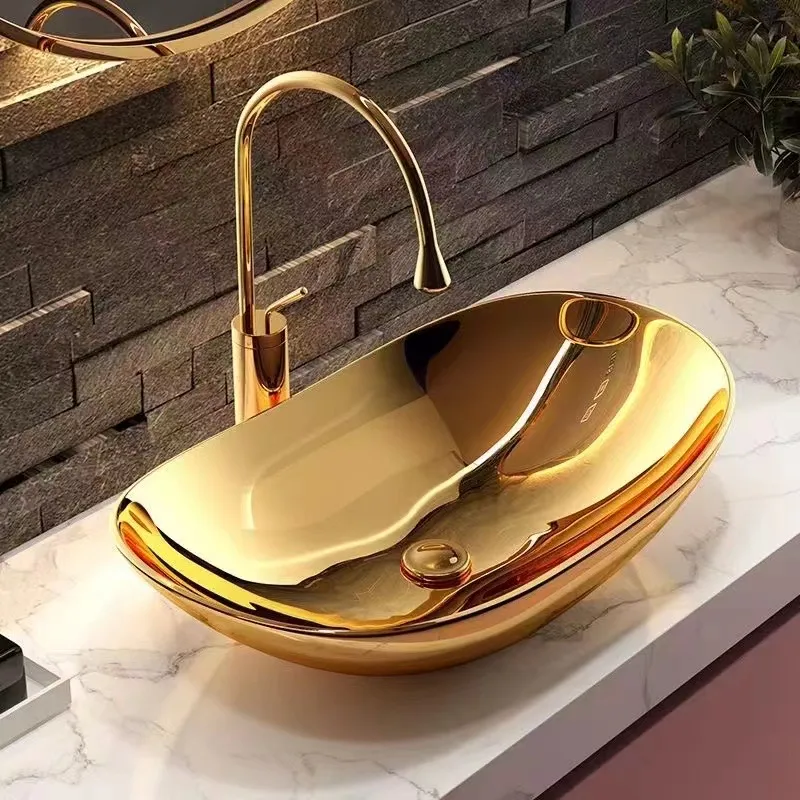 China Sanitary Ware Sink Lavabo Ceramic Washbasin Bathroom Sink Counter Top White Wash Basin