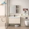 New Design Beautiful Bathroom Furniture Washbasin Cabinet with Ceramic Basin New Color PVC Bathroom Vanity