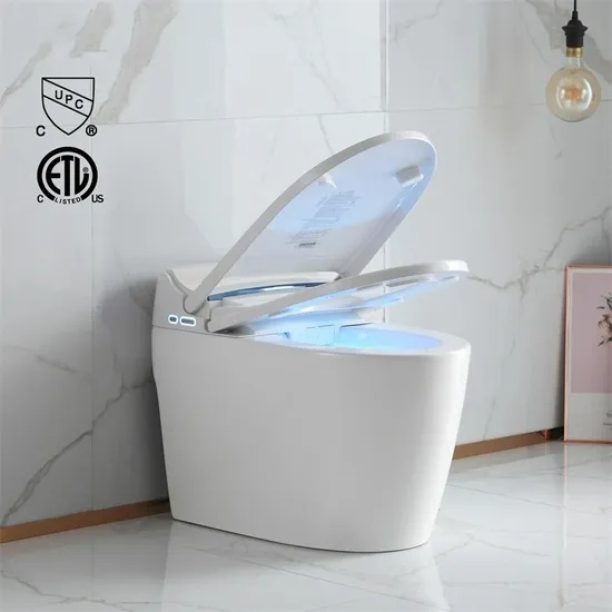 2023 Luxury Ceramic Sanitary Ware Bathroom Ceramic Siphon Floor Mounted Smart Toilet
