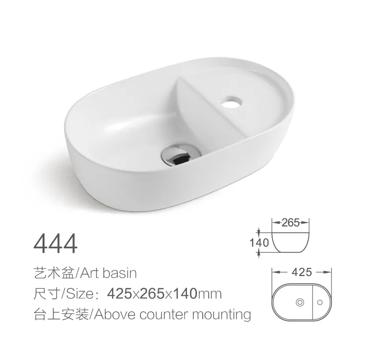 Sanitary Ware Ceramic Bathroom Fashion Wash Basin Rectangular Countertop Sink