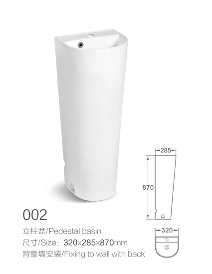 Supplier Sanitary Ware Ceramic Bathroom Sink Pedestal Hand Wash Basin