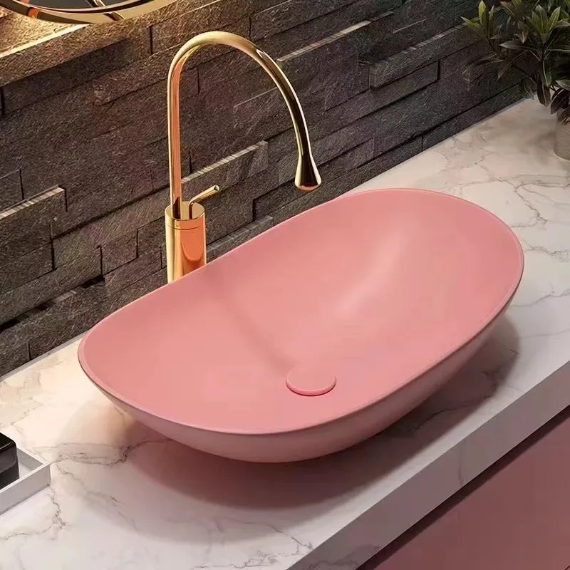 China Sanitary Ware Sink Lavabo Ceramic Washbasin Bathroom Sink Counter Top White Wash Basin