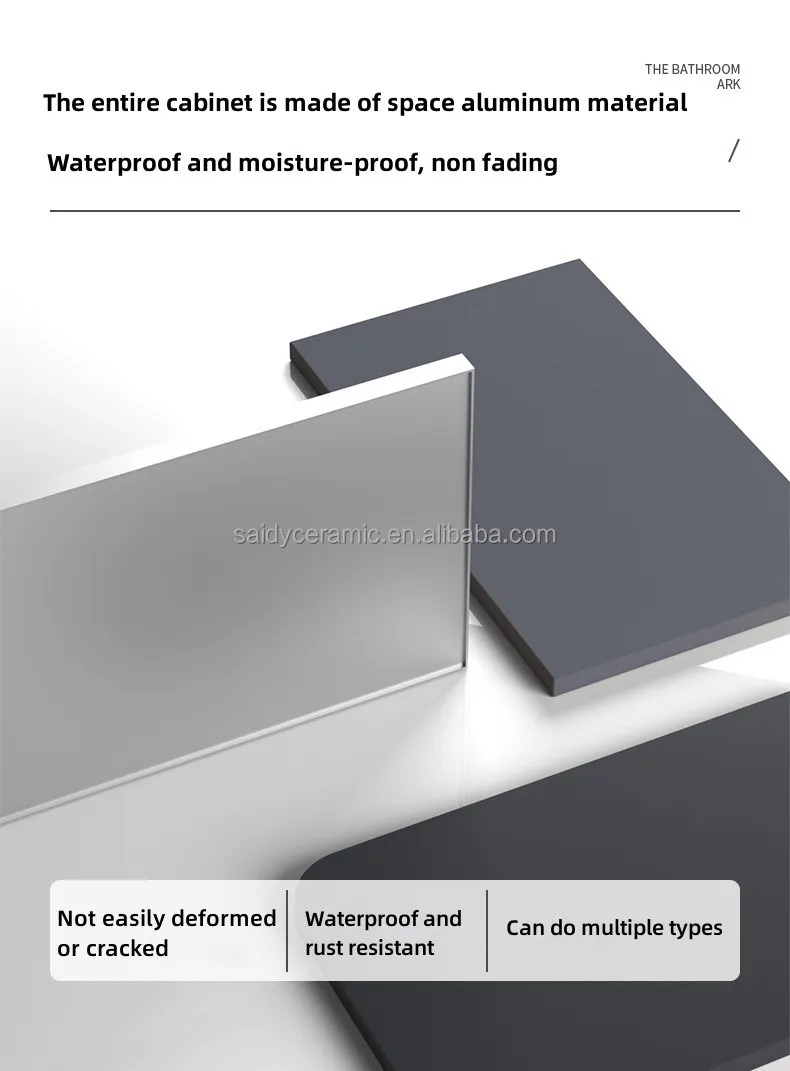 New Design Beautiful Bathroom Furniture Washbasin Cabinet with Ceramic Basin New Color PVC Bathroom Vanity