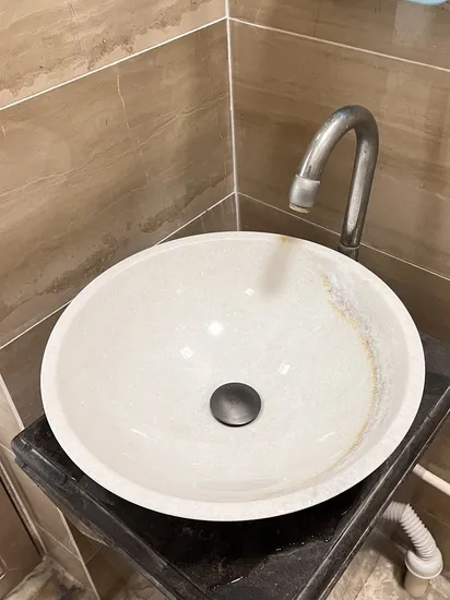 Furniture Vanity Bathroom Basin Sink White Marble Stone Basin