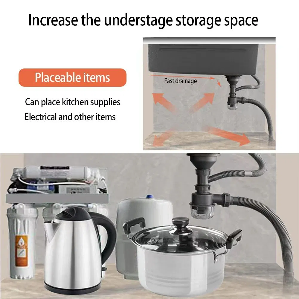 Black Luxury Modern 304 Stainless Steel Multifunctional Waterfall Kitchen Sink