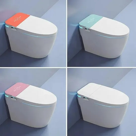 Luxury No Water Pressure Foot Flush Smart Toilet Automatic Intelligent Wc with Remote Control