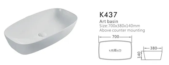 Wholesale Price Bathroom Ceramic Sink Above Counter Sanitary Ware Art Wash Basin