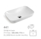 Sanitary Ware Ceramic Bathroom Fashion Wash Basin Rectangular Countertop Sink