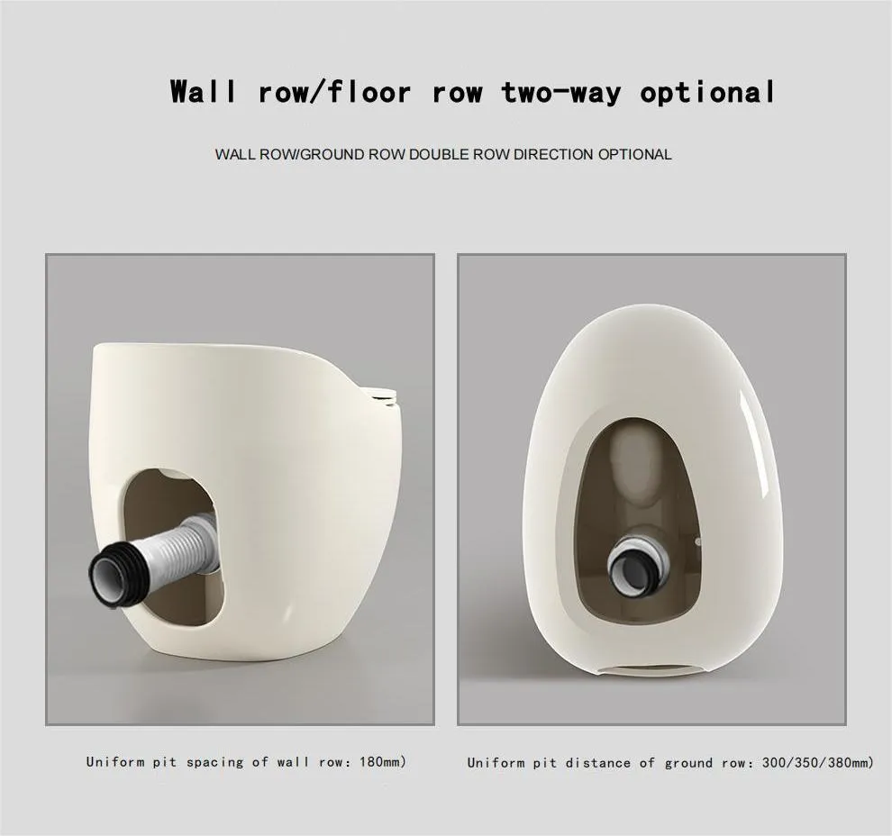 China Manufacturer New Egg Shape Colorful Toilet Siphon Jet Flush Toilet Seat Wc Bowl Saving Water Bathroom One Piece Toilet