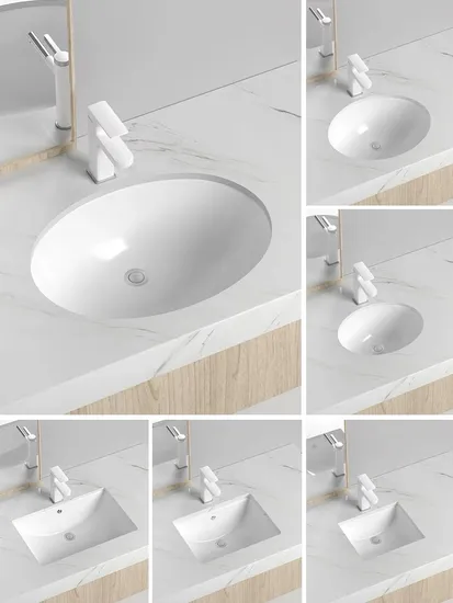 Modern White Ceramic Bathroom Cabinet Basin Pedestal Sink with Cupc Certification