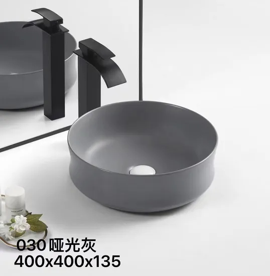 Wholesale Above Counter Bathroom Vanity Black One Sink Pedestal Solid Surface Cabinet Vanity Wash Basin