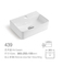 Sanitary Ware Ceramic Bathroom Fashion Wash Basin Rectangular Countertop Sink
