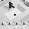 Modern White Ceramic Bathroom Cabinet Basin Pedestal Sink with Cupc Certification