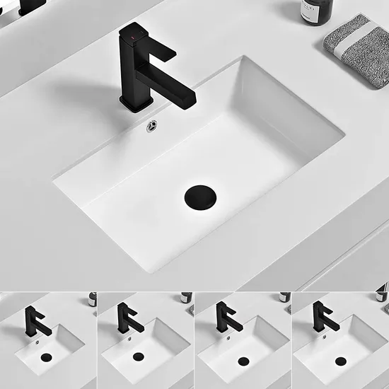 Modern White Ceramic Bathroom Cabinet Basin Pedestal Sink with Cupc Certification