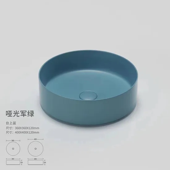 Round Ceramic Wash Basin Sink Lavabo Customized Bathroom Hand Wash Bowl Price Countertop Bathroom Sink